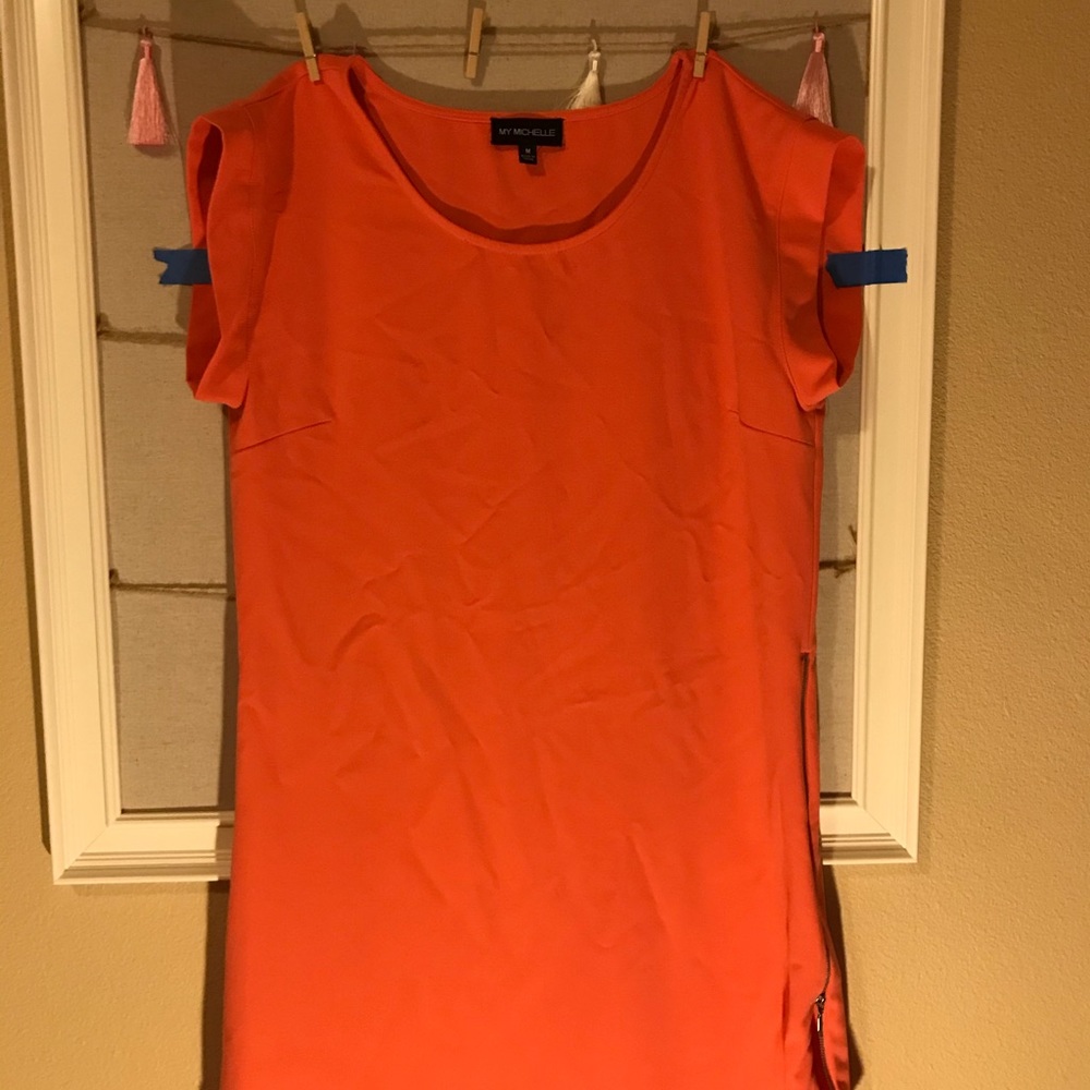 Women’s Peach double zipper dress